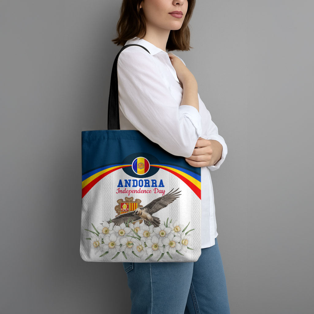 Andorra Independence Day Tote Bag Freedom Grandella Narcissus Falcon Map Flag
