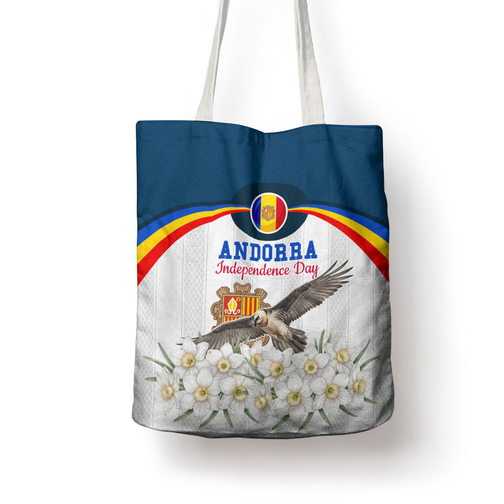 Andorra Independence Day Tote Bag Freedom Grandella Narcissus Falcon Map Flag