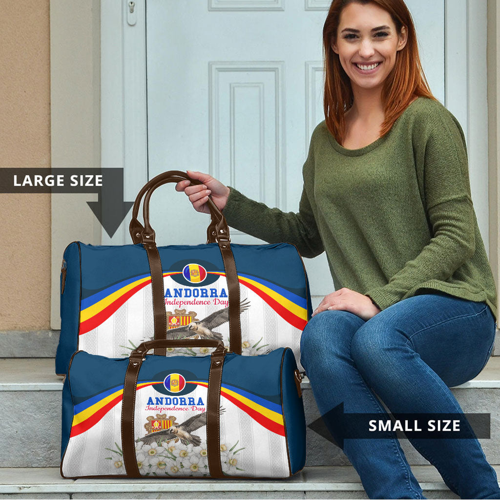 Andorra Independence Day Travel Bag Freedom Grandella Narcissus Falcon Map Flag
