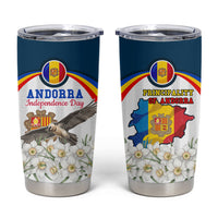 Andorra Independence Day Tumbler Cup Freedom Grandella Narcissus Falcon Map Flag
