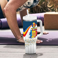 Andorra Independence Day Tumbler With Handle Freedom Grandella Narcissus Falcon Map Flag