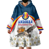 Andorra Independence Day Wearable Blanket Hoodie Freedom Grandella Narcissus Falcon Map Flag