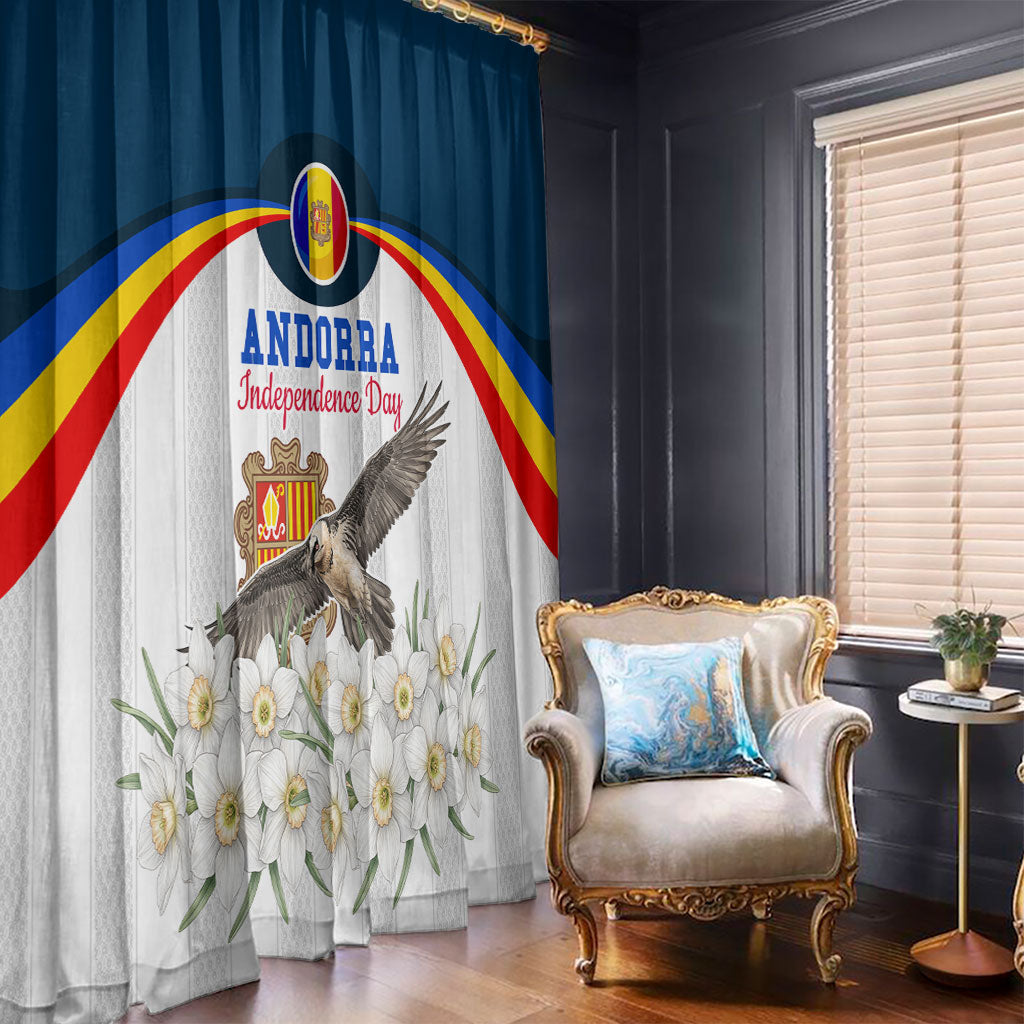 Andorra Independence Day Window Curtain Freedom Grandella Narcissus Falcon Map Flag