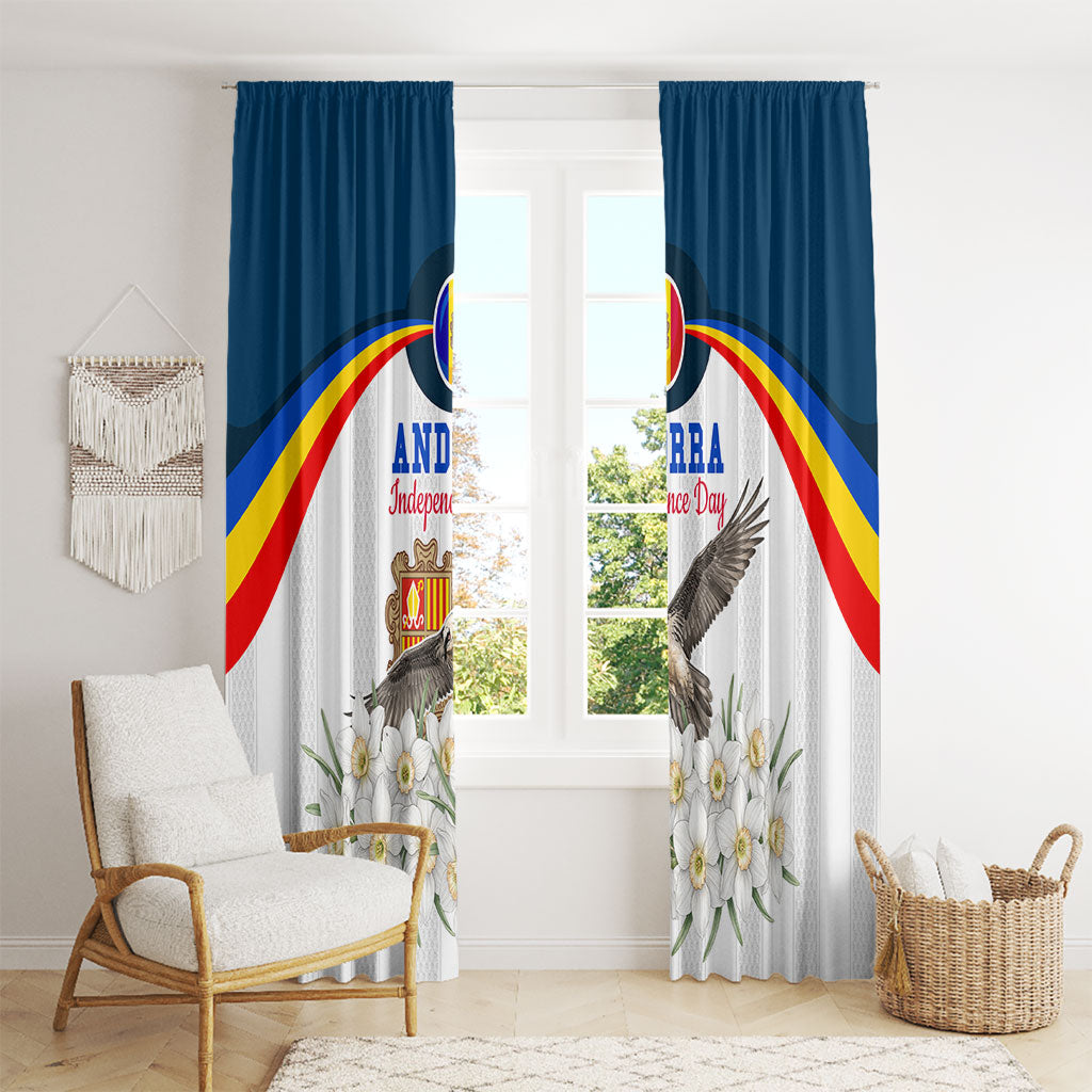 Andorra Independence Day Window Curtain Freedom Grandella Narcissus Falcon Map Flag