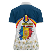 Andorra Independence Day Women Polo Shirt Freedom Grandella Narcissus Falcon Map Flag