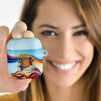 Andorra National Day AirPods Case Coat Of Arms Daffodil Flower Cultural Heritage