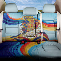 Andorra National Day Back Car Seat Cover Coat Of Arms Daffodil Flower Cultural Heritage