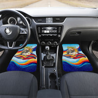 Andorra National Day Car Mats Coat Of Arms Daffodil Flower Cultural Heritage