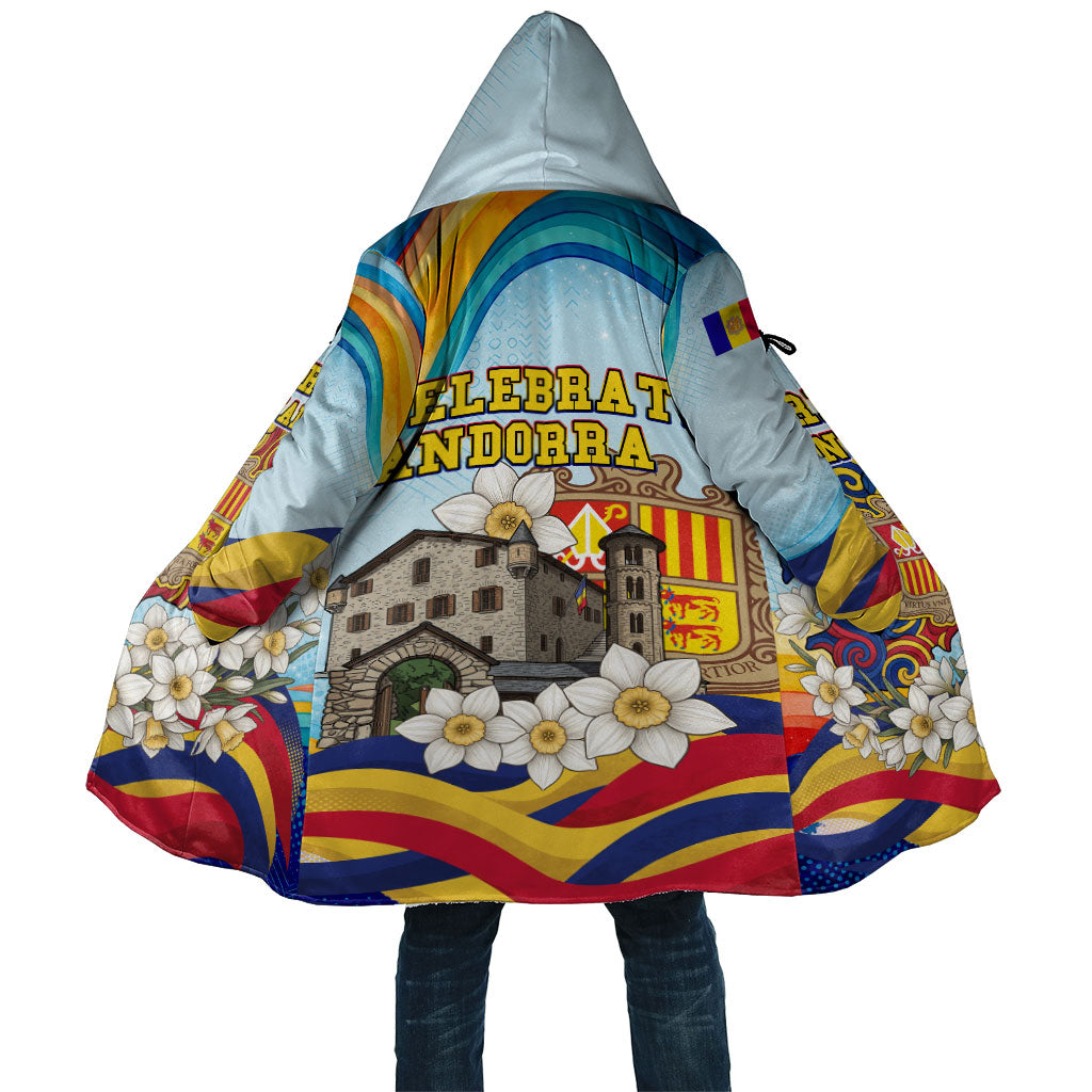 Andorra National Day Cloak Coat Of Arms Daffodil Flower Cultural Heritage