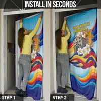 Andorra National Day Door Cover Coat Of Arms Daffodil Flower Cultural Heritage