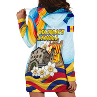 Andorra National Day Hoodie Dress Coat Of Arms Daffodil Flower Cultural Heritage