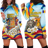 Andorra National Day Hoodie Dress Coat Of Arms Daffodil Flower Cultural Heritage