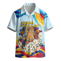 Andorra National Day Kid Hawaiian Shirt Coat Of Arms Daffodil Flower Cultural Heritage