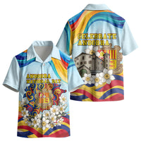 Andorra National Day Kid Hawaiian Shirt Coat Of Arms Daffodil Flower Cultural Heritage