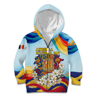 Andorra National Day Kid Hoodie Coat Of Arms Daffodil Flower Cultural Heritage