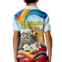 Andorra National Day Kid Polo Shirt Coat Of Arms Daffodil Flower Cultural Heritage