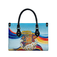 Andorra National Day Leather Bag Coat Of Arms Daffodil Flower Cultural Heritage