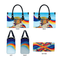 Andorra National Day Leather Bag Coat Of Arms Daffodil Flower Cultural Heritage