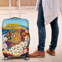 Andorra National Day Luggage Cover Coat Of Arms Daffodil Flower Cultural Heritage