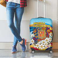 Andorra National Day Luggage Cover Coat Of Arms Daffodil Flower Cultural Heritage