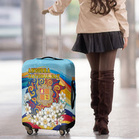 Andorra National Day Luggage Cover Coat Of Arms Daffodil Flower Cultural Heritage