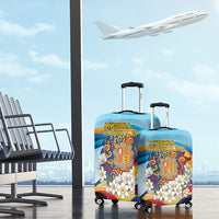 Andorra National Day Luggage Cover Coat Of Arms Daffodil Flower Cultural Heritage