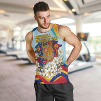 Andorra National Day Men Tank Top Coat Of Arms Daffodil Flower Cultural Heritage