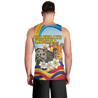 Andorra National Day Men Tank Top Coat Of Arms Daffodil Flower Cultural Heritage