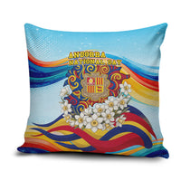 Andorra National Day Pillow Cover Coat Of Arms Daffodil Flower Cultural Heritage
