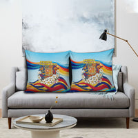 Andorra National Day Pillow Cover Coat Of Arms Daffodil Flower Cultural Heritage