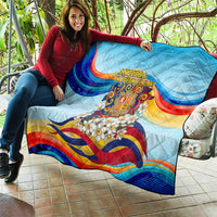 Andorra National Day Quilt Coat Of Arms Daffodil Flower Cultural Heritage