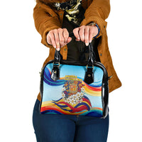 Andorra National Day Shoulder Handbag Coat Of Arms Daffodil Flower Cultural Heritage