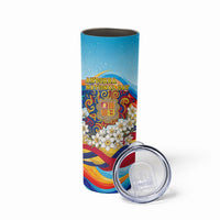 Andorra National Day Skinny Tumbler Coat Of Arms Daffodil Flower Cultural Heritage