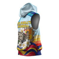 Andorra National Day Sleeveless Hoodie Coat Of Arms Daffodil Flower Cultural Heritage