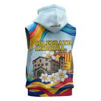 Andorra National Day Sleeveless Zip Hoodie Coat Of Arms Daffodil Flower Cultural Heritage