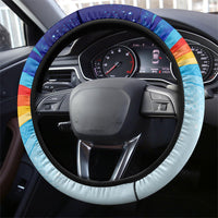 Andorra National Day Steering Wheel Cover Coat Of Arms Daffodil Flower Cultural Heritage