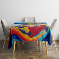Andorra National Day Tablecloth Coat Of Arms Daffodil Flower Cultural Heritage