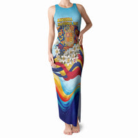 Andorra National Day Tank Maxi Dress Coat Of Arms Daffodil Flower Cultural Heritage