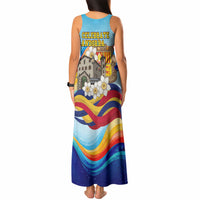Andorra National Day Tank Maxi Dress Coat Of Arms Daffodil Flower Cultural Heritage