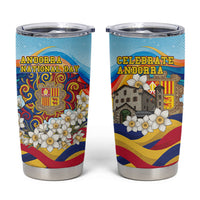 Andorra National Day Tumbler Cup Coat Of Arms Daffodil Flower Cultural Heritage