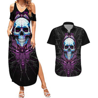Technology Skull Couples Matching Summer Maxi Dress and Hawaiian Shirt I'm blunt because God rolled me that way - Wonder Print Shop