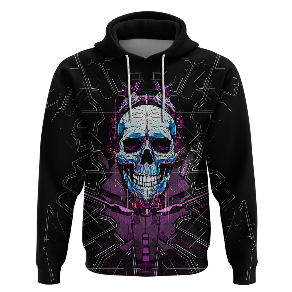 Technology Skull Hoodie I'm blunt because God rolled me that way - Wonder Print Shop