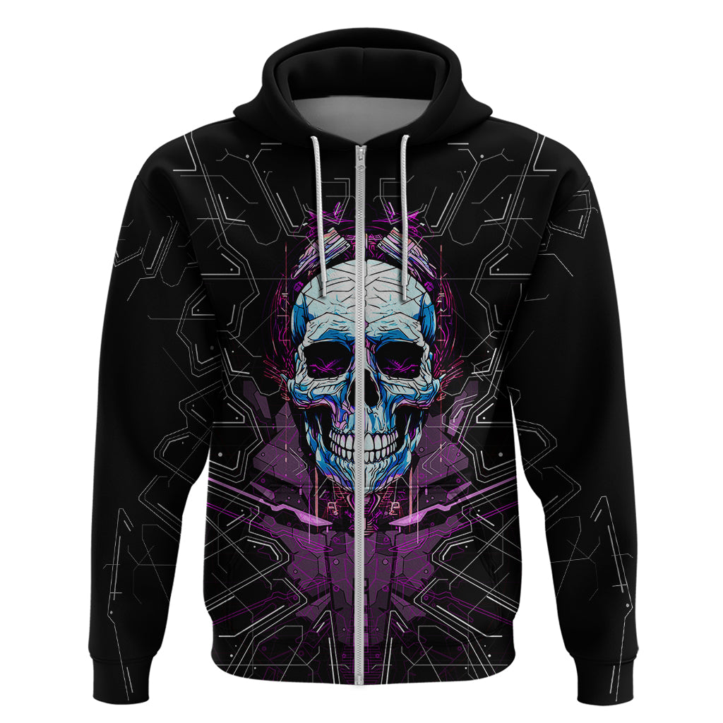 Technology Skull Hoodie I'm blunt because God rolled me that way - Wonder Print Shop