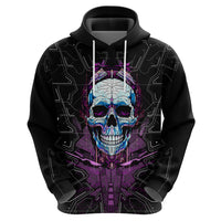 Technology Skull Hoodie I'm blunt because God rolled me that way - Wonder Print Shop