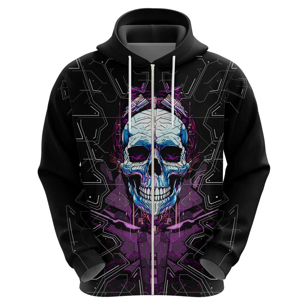 Technology Skull Hoodie I'm blunt because God rolled me that way - Wonder Print Shop