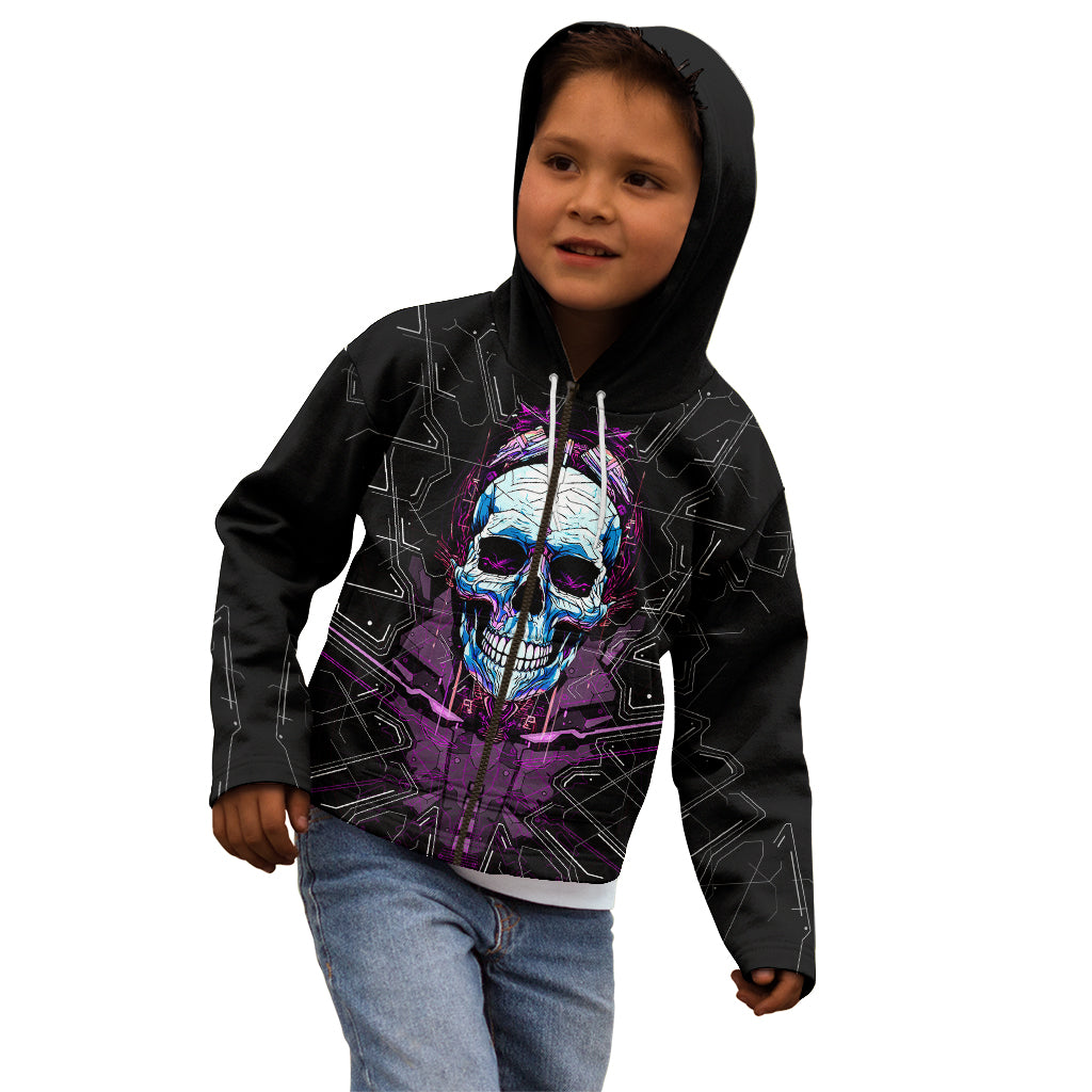 Technology Skull Kid Hoodie I'm blunt because God rolled me that way - Wonder Print Shop