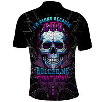 Technology Skull Polo Shirt I'm blunt because God rolled me that way - Wonder Print Shop