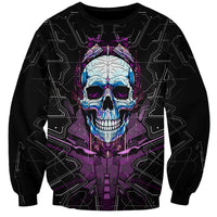 Technology Skull Sweatshirt I'm blunt because God rolled me that way - Wonder Print Shop