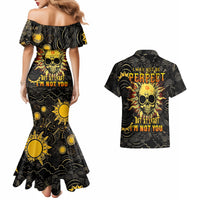 Sun Skull Couples Matching Mermaid Dress and Hawaiian Shirt I May Not Be Perfect But At Least I'm Not You - Wonder Print Shop