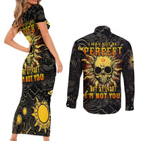 Sun Skull Couples Matching Short Sleeve Bodycon Dress and Long Sleeve Button Shirts I May Not Be Perfect But At Least I'm Not You - Wonder Print Shop